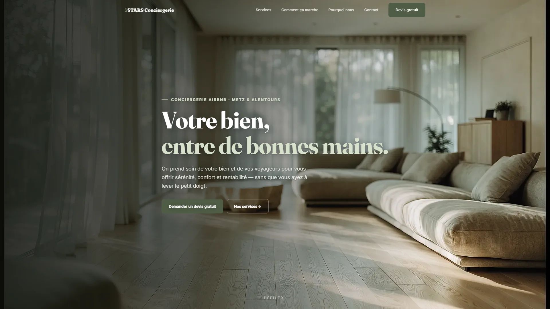 Le site 5STARS Conciergerie — La conciergerie Airbnb, sans les ennuis.