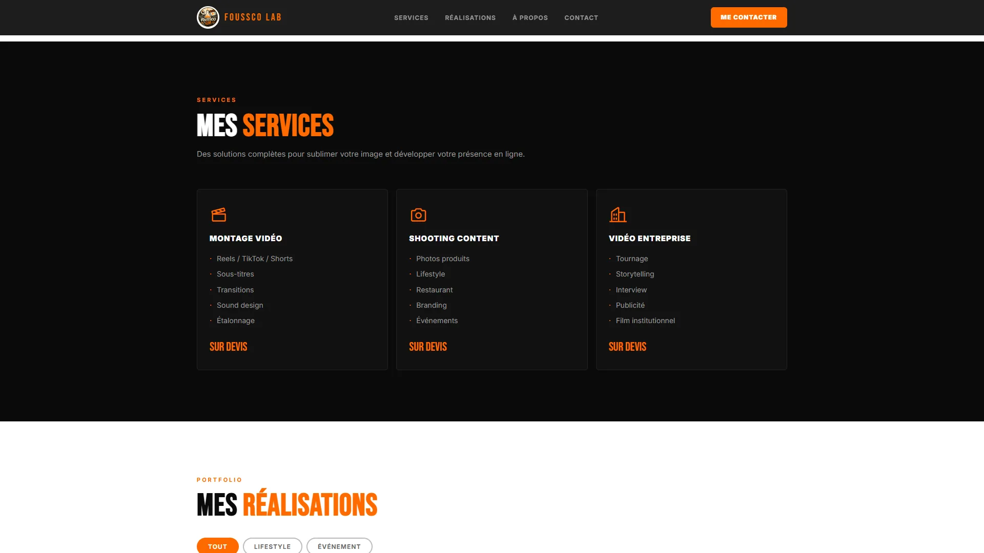 Foussco Lab — Trois services, sur devis