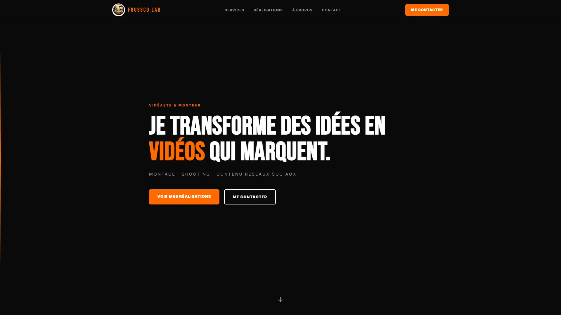 Le site Foussco Lab — Le portfolio d'un vidéaste, sans un seul mouchard.