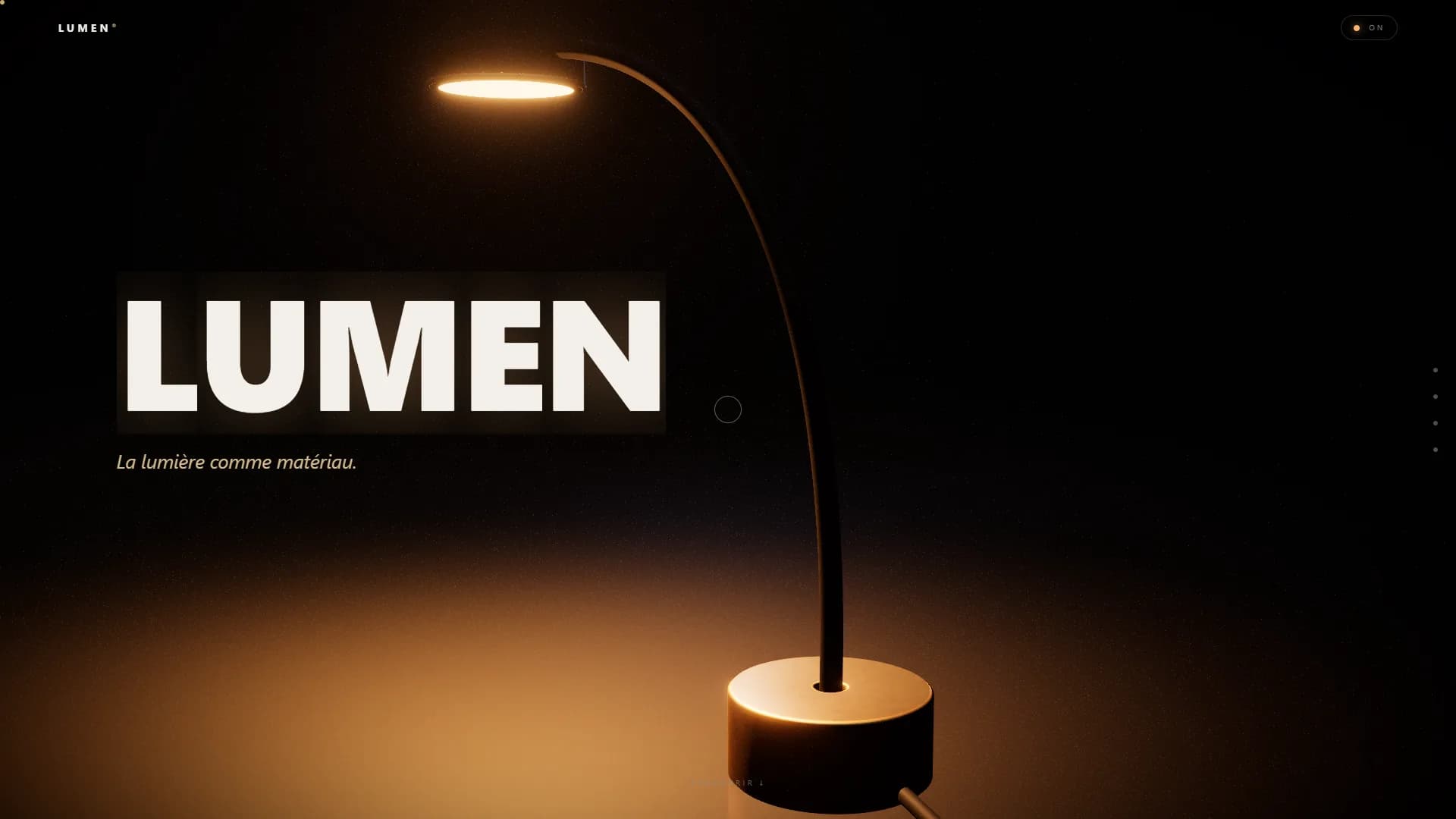 Le site LUMEN — La lumière comme matériau.
