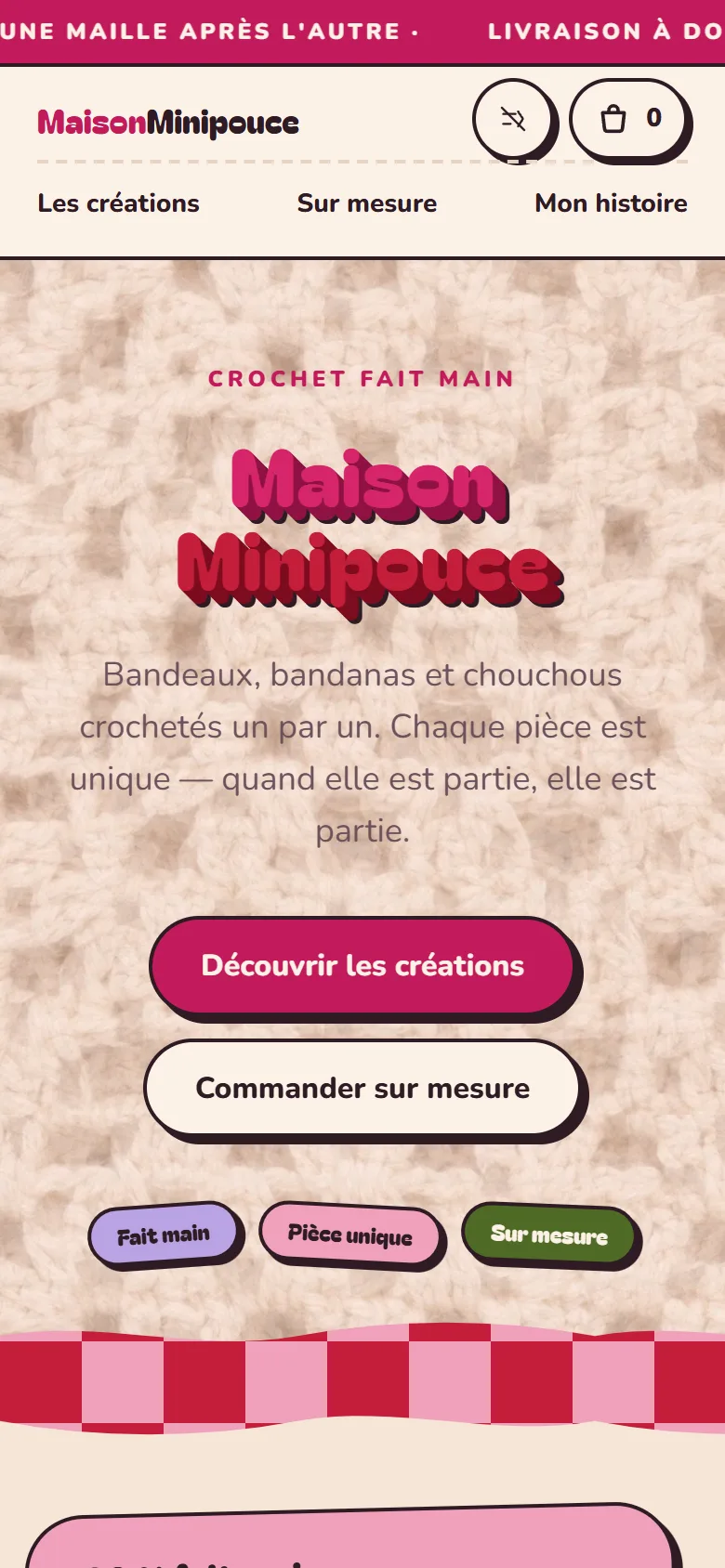 Aperçu du site Maison Minipouce